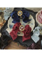 Hoshibako Works Dimensional Velvet Versatile Neckbow Hair Clip Brooch(Pre-Made/Full Payment Without Shipping)